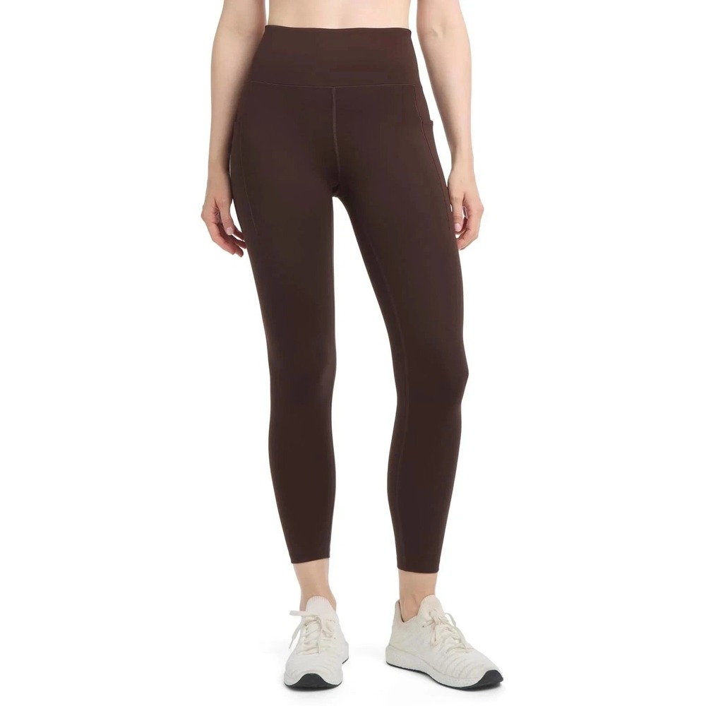 Danskin Women's Shaped Back Satin Stitch 7/8 Legging, Espresso, Size: Large, New